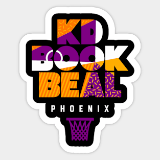 Phoenix Basketball Star Player Trio Retro Sticker